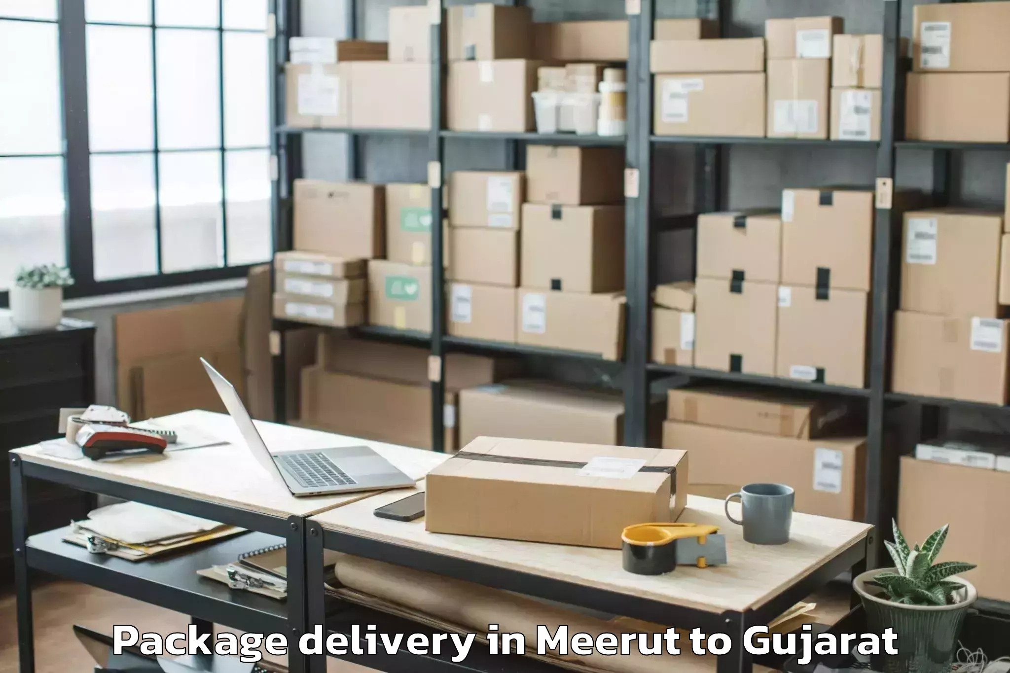 Get Meerut to Halvad Package Delivery